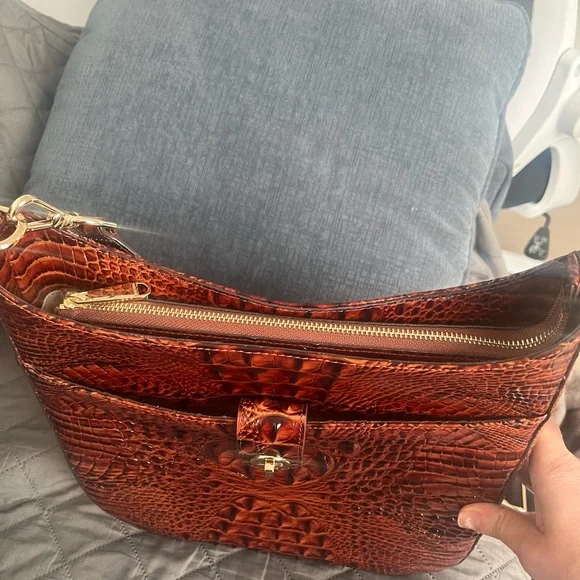 Brahmin Leia Crossbody Pecan PERFECT CONDITION - Picture 2 of 14